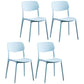 Contemporary Plastic Armless Chair Open Back Kitchen Dining Room Chair Light Green 4 Piece Set Clearhalo 'Dining Chairs' 'Dining Tables & Seating' 'dining_chair' 'furn' 'furn_dining_chair' 'Furniture' 'furniture_dining_chair' 'Kitchen & Dining Furniture' 5082529