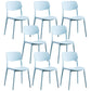 Contemporary Plastic Armless Chair Open Back Kitchen Dining Room Chair Light Green 8 Piece Set Clearhalo 'Dining Chairs' 'Dining Tables & Seating' 'dining_chair' 'furn' 'furn_dining_chair' 'Furniture' 'furniture_dining_chair' 'Kitchen & Dining Furniture' 5082530