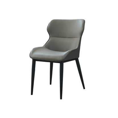 Dining Room Side Chairs Modern Faux Leather Kitchen Chair for Home Grey 1 Piece Clearhalo 'Dining Chairs' 'Dining Tables & Seating' 'dining_chair' 'furn' 'furn_dining_chair' 'Furniture' 'furniture_dining_chair' 'Kitchen & Dining Furniture' 5082542