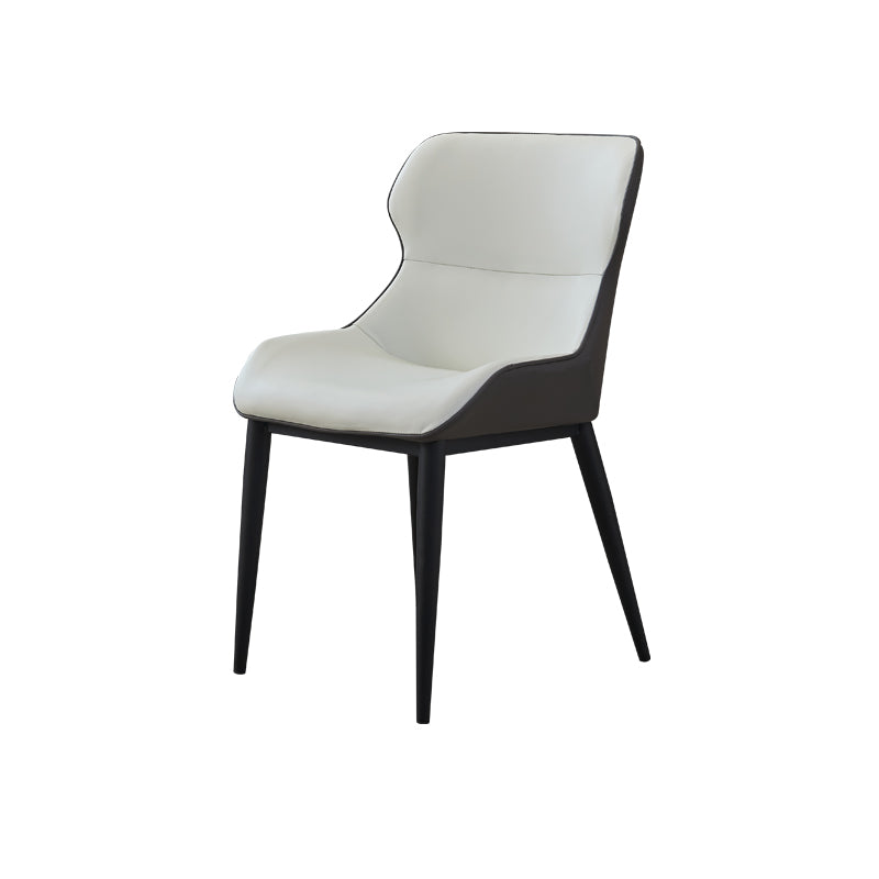 Dining Room Side Chairs Modern Faux Leather Kitchen Chair for Home White 1 Piece Clearhalo 'Dining Chairs' 'Dining Tables & Seating' 'dining_chair' 'furn' 'furn_dining_chair' 'Furniture' 'furniture_dining_chair' 'Kitchen & Dining Furniture' 5082547