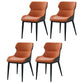 Dining Room Side Chairs Modern Faux Leather Kitchen Chair for Home Orange 4 Piece Set Clearhalo 'Dining Chairs' 'Dining Tables & Seating' 'dining_chair' 'furn' 'furn_dining_chair' 'Furniture' 'furniture_dining_chair' 'Kitchen & Dining Furniture' 5082557