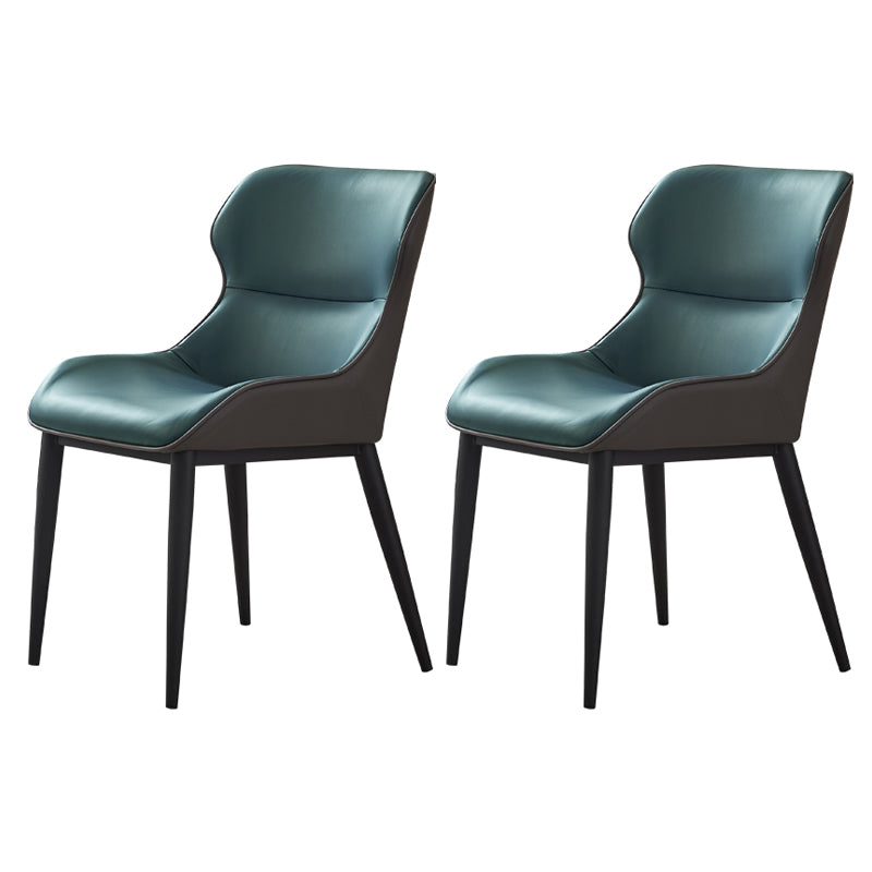 Dining Room Side Chairs Modern Faux Leather Kitchen Chair for Home Green 2 Piece Set Clearhalo 'Dining Chairs' 'Dining Tables & Seating' 'dining_chair' 'furn' 'furn_dining_chair' 'Furniture' 'furniture_dining_chair' 'Kitchen & Dining Furniture' 5082563