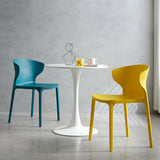 Contemporary Plastic Side Chair Wingback Kitchen Dining Room Chair Clearhalo 'Dining Chairs' 'Dining Tables & Seating' 'dining_chair' 'furn' 'furn_dining_chair' 'Furniture' 'furniture_dining_chair' 'Kitchen & Dining Furniture' 5082566