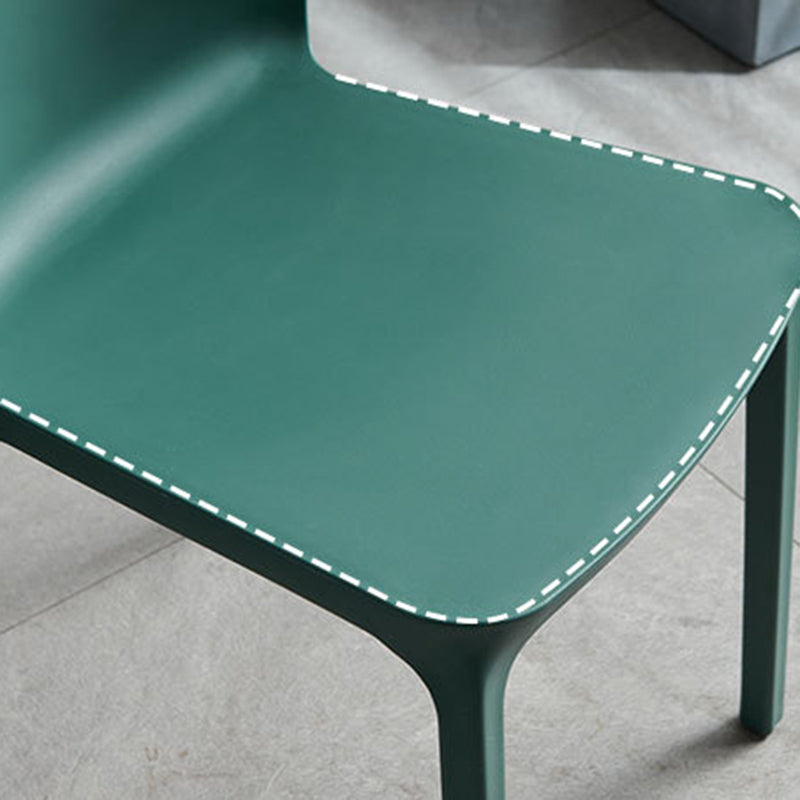 Contemporary Plastic Side Chair Wingback Kitchen Dining Room Chair Clearhalo 'Dining Chairs' 'Dining Tables & Seating' 'dining_chair' 'furn' 'furn_dining_chair' 'Furniture' 'furniture_dining_chair' 'Kitchen & Dining Furniture' 5082577