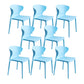 Contemporary Plastic Side Chair Wingback Kitchen Dining Room Chair Light Blue 8 Piece Set Clearhalo 'Dining Chairs' 'Dining Tables & Seating' 'dining_chair' 'furn' 'furn_dining_chair' 'Furniture' 'furniture_dining_chair' 'Kitchen & Dining Furniture' 5082596