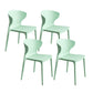 Contemporary Plastic Side Chair Wingback Kitchen Dining Room Chair Green 4 Piece Set Clearhalo 'Dining Chairs' 'Dining Tables & Seating' 'dining_chair' 'furn' 'furn_dining_chair' 'Furniture' 'furniture_dining_chair' 'Kitchen & Dining Furniture' 5082597
