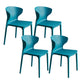 Contemporary Plastic Side Chair Wingback Kitchen Dining Room Chair Peacock Blue 4 Piece Set Clearhalo 'Dining Chairs' 'Dining Tables & Seating' 'dining_chair' 'furn' 'furn_dining_chair' 'Furniture' 'furniture_dining_chair' 'Kitchen & Dining Furniture' 5082603