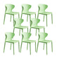 Contemporary Plastic Side Chair Wingback Kitchen Dining Room Chair Fruit Green 8 Piece Set Clearhalo 'Dining Chairs' 'Dining Tables & Seating' 'dining_chair' 'furn' 'furn_dining_chair' 'Furniture' 'furniture_dining_chair' 'Kitchen & Dining Furniture' 5082610