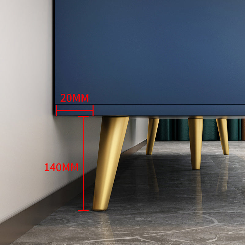 3-Drawer Engineered Wood Sideboard Modern Glass Doors Cabinets Credenza for Living Room Clearhalo 'buffet_sideboard' 'Buffets & Sideboards' 'furn' 'furn_buffet_sideboard' 'Furniture' 'furniture_buffet_sideboard' 'Kitchen & Dining Furniture' 5082628