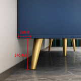 3-Drawer Engineered Wood Sideboard Modern Glass Doors Cabinets Credenza for Living Room Clearhalo 'buffet_sideboard' 'Buffets & Sideboards' 'furn' 'furn_buffet_sideboard' 'Furniture' 'furniture_buffet_sideboard' 'Kitchen & Dining Furniture' 5082628