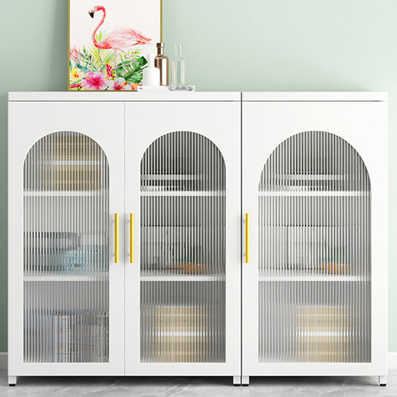 Contemporary Metal Standard Bookcase Closed Back Vertical Bookcase with Glass Door Clearhalo 'Bookcases' 'furn' 'furn_bookcases' 'Furniture' 'furniture_bookcases' 'Office Furniture' 5082654