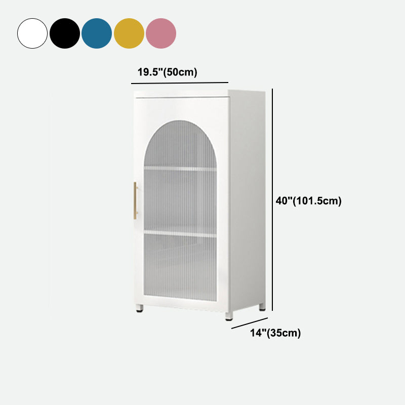 Contemporary Metal Standard Bookcase Closed Back Vertical Bookcase with Glass Door Clearhalo 'Bookcases' 'furn' 'furn_bookcases' 'Furniture' 'furniture_bookcases' 'Office Furniture' 5082682