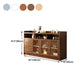 3-Drawer Rubber Wood Sideboard Glam Open Storage Credenza for Living Room Clearhalo 'buffet_sideboard' 'Buffets & Sideboards' 'furn' 'furn_buffet_sideboard' 'Furniture' 'furniture_buffet_sideboard' 'Kitchen & Dining Furniture' 5082720
