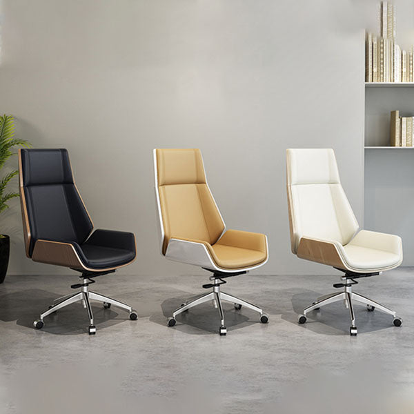 Modern Fixed Arms Managers Chair Height-adjustable Swivel Ergonomic Executive Chair Clearhalo 'furn' 'furn_office_chair' 'Furniture' 'furniture_office_chair' 'Office Chairs' 'Office Furniture' 'office_chair' 5082731