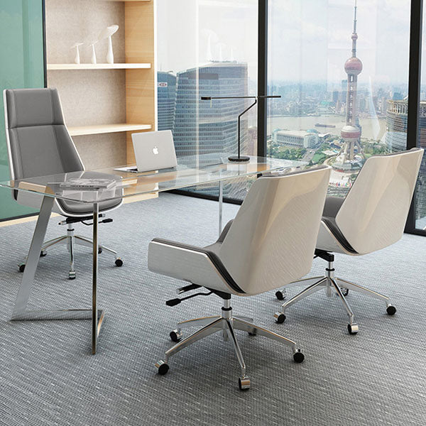 Modern Fixed Arms Managers Chair Height-adjustable Swivel Ergonomic Executive Chair Clearhalo 'furn' 'furn_office_chair' 'Furniture' 'furniture_office_chair' 'Office Chairs' 'Office Furniture' 'office_chair' 5082736