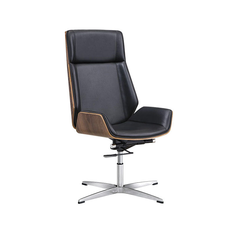 Modern Fixed Arms Managers Chair Height-adjustable Swivel Ergonomic Executive Chair Black Casters Not Included Clearhalo 'furn' 'furn_office_chair' 'Furniture' 'furniture_office_chair' 'Office Chairs' 'Office Furniture' 'office_chair' 5082744