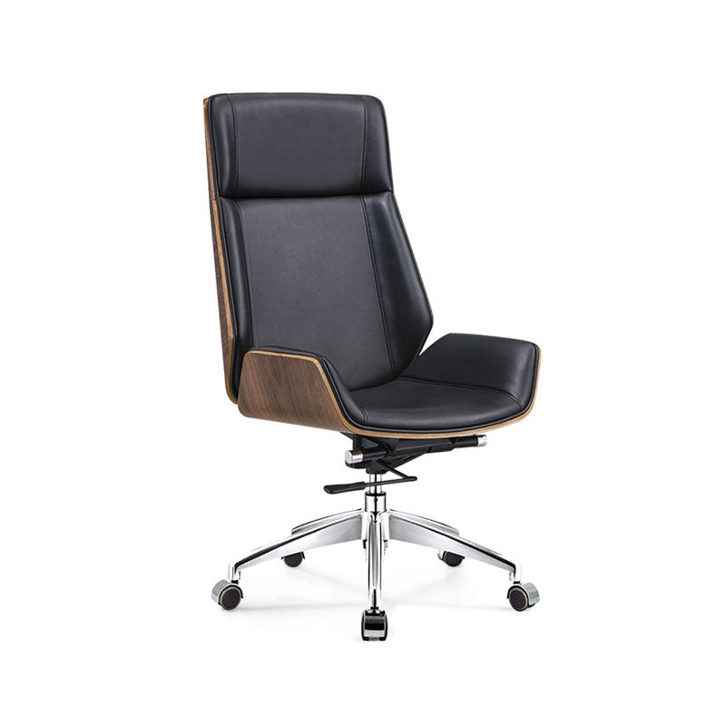 Modern Fixed Arms Managers Chair Height-adjustable Swivel Ergonomic Executive Chair Black Casters Included Clearhalo 'furn' 'furn_office_chair' 'Furniture' 'furniture_office_chair' 'Office Chairs' 'Office Furniture' 'office_chair' 5082745