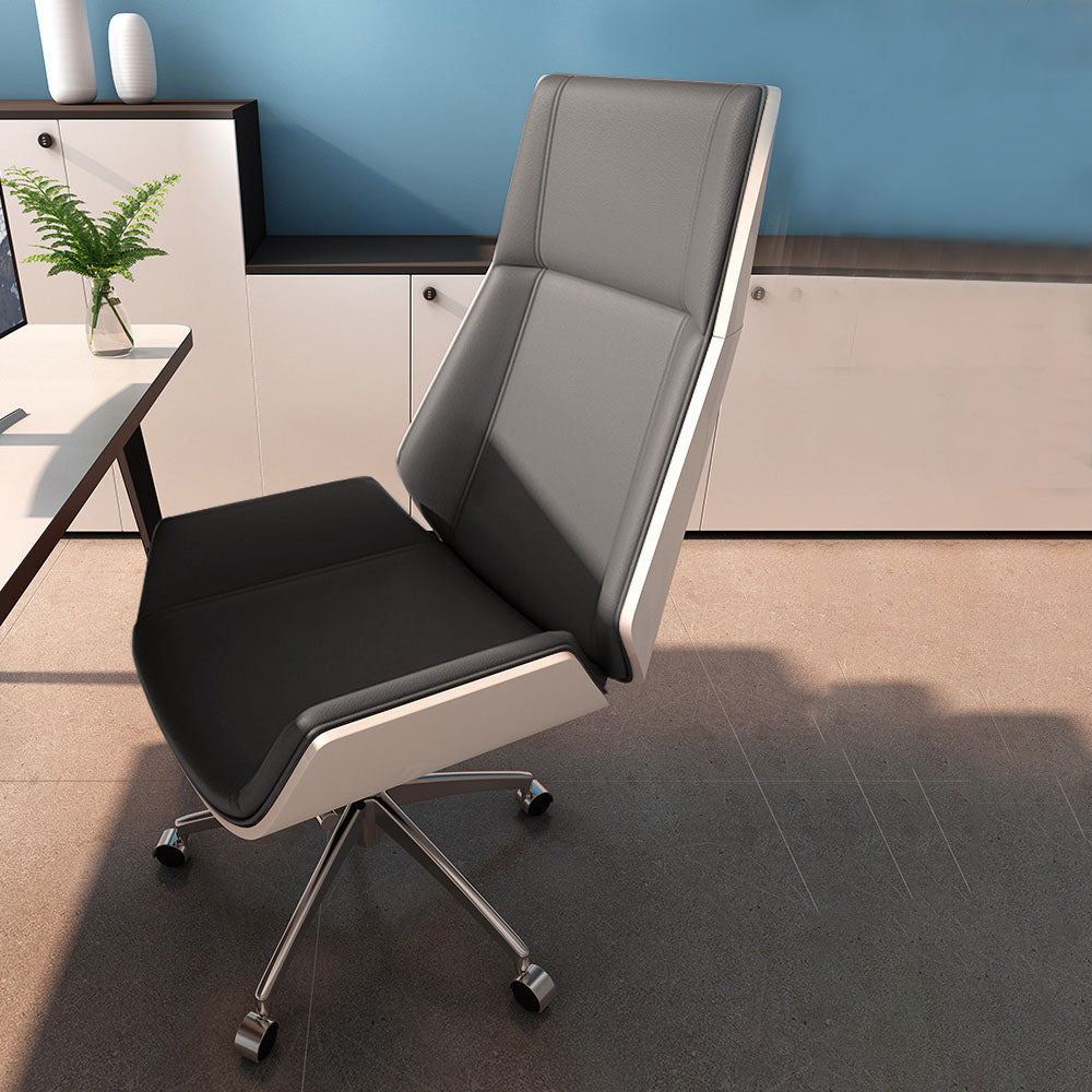 Modern Fixed Arms Managers Chair Height-adjustable Swivel Ergonomic Executive Chair Clearhalo 'furn' 'furn_office_chair' 'Furniture' 'furniture_office_chair' 'Office Chairs' 'Office Furniture' 'office_chair' 5082752