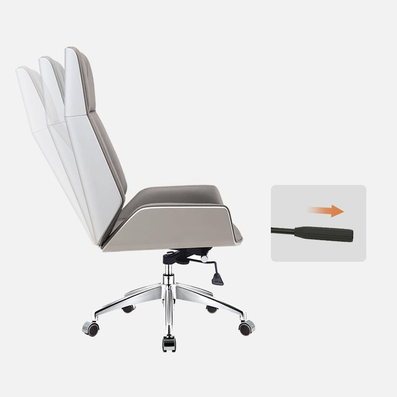 Modern Fixed Arms Managers Chair Height-adjustable Swivel Ergonomic Executive Chair Clearhalo 'furn' 'furn_office_chair' 'Furniture' 'furniture_office_chair' 'Office Chairs' 'Office Furniture' 'office_chair' 5082753