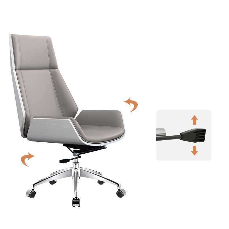 Modern Fixed Arms Managers Chair Height-adjustable Swivel Ergonomic Executive Chair Clearhalo 'furn' 'furn_office_chair' 'Furniture' 'furniture_office_chair' 'Office Chairs' 'Office Furniture' 'office_chair' 5082754