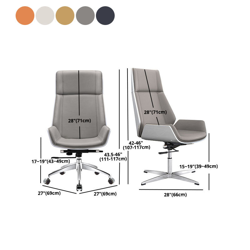 Modern Fixed Arms Managers Chair Height-adjustable Swivel Ergonomic Executive Chair Clearhalo 'furn' 'furn_office_chair' 'Furniture' 'furniture_office_chair' 'Office Chairs' 'Office Furniture' 'office_chair' 5082755