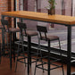 Pine Wood Bar Dining Table Industrial Rectangle Bar Table with Trestle Pedestal for Cafe Clearhalo 'Bar Furniture' 'Bar Tables' 'bar_tables' 'furn' 'furn_bar_tables' 'Furniture' 'furniture_bar_tables' 'Kitchen & Dining Furniture' 5085119