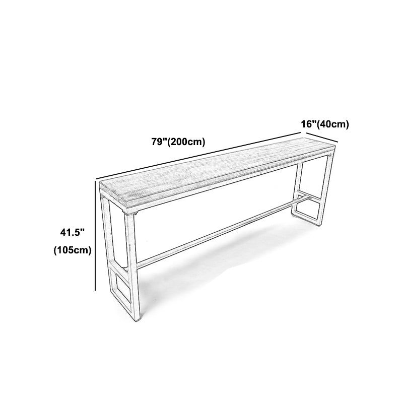Pine Wood Bar Dining Table Industrial Rectangle Bar Table with Trestle Pedestal for Cafe Clearhalo 'Bar Furniture' 'Bar Tables' 'bar_tables' 'furn' 'furn_bar_tables' 'Furniture' 'furniture_bar_tables' 'Kitchen & Dining Furniture' 5085124