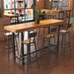 Pine Wood Bar Dining Table Industrial Rectangle Bar Table with Trestle for Cafe Clearhalo 'Bar Furniture' 'Bar Tables' 'bar_tables' 'furn' 'furn_bar_tables' 'Furniture' 'furniture_bar_tables' 'Kitchen & Dining Furniture' 5085135