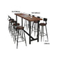 Pine Wood Bar Dining Table Industrial Rectangle Bar Table with Trestle for Cafe Clearhalo 'Bar Furniture' 'Bar Tables' 'bar_tables' 'furn' 'furn_bar_tables' 'Furniture' 'furniture_bar_tables' 'Kitchen & Dining Furniture' 5085155