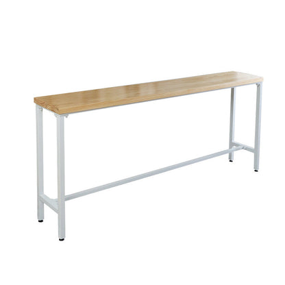 Pine Wood Bar Dining Table Modern Rectangle Bar Table with Trestle for Milk Tea Shop Without Chairs Clearhalo 'Bar Furniture' 'Bar Tables' 'bar_tables' 'furn' 'furn_bar_tables' 'Furniture' 'furniture_bar_tables' 'Kitchen & Dining Furniture' 5085161