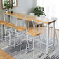 Pine Wood Bar Dining Table Modern Rectangle Bar Table with Trestle for Milk Tea Shop Clearhalo 'Bar Furniture' 'Bar Tables' 'bar_tables' 'furn' 'furn_bar_tables' 'Furniture' 'furniture_bar_tables' 'Kitchen & Dining Furniture' 5085166