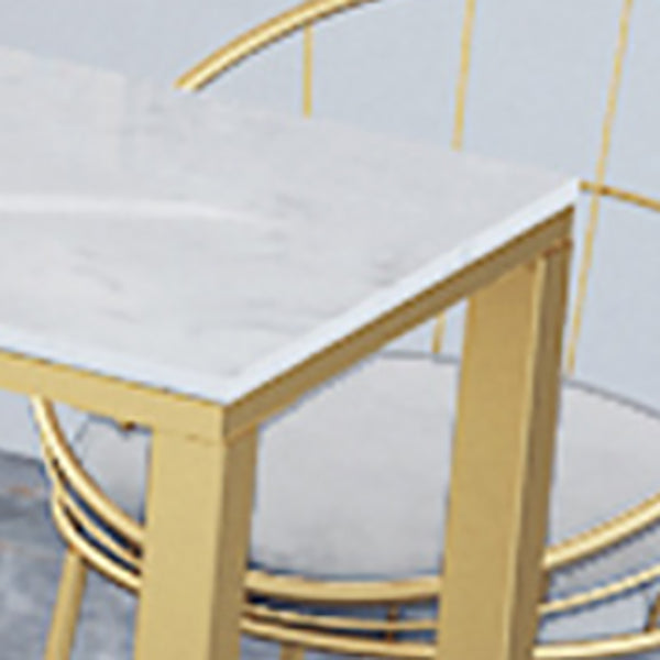 Stone Bar Dining Table Glam Rectangle Bar Table with Trestle Pedestal for Milk Tea Shop Clearhalo 'Bar Furniture' 'Bar Tables' 'bar_tables' 'furn' 'furn_bar_tables' 'Furniture' 'furniture_bar_tables' 'Kitchen & Dining Furniture' 5085186
