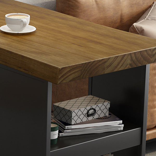Pine Wood Bar Dining Table Modern Rectangle Bar Table with Trestle for Living Room Clearhalo 'Bar Furniture' 'Bar Tables' 'bar_tables' 'furn' 'furn_bar_tables' 'Furniture' 'furniture_bar_tables' 'Kitchen & Dining Furniture' 5085208