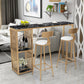 Contemporary Living Room Counter Height Table Storage Marble Bar Height Cocktail Table Clearhalo 'Bar Furniture' 'Bar Tables' 'bar_tables' 'furn' 'furn_bar_tables' 'Furniture' 'furniture_bar_tables' 'Kitchen & Dining Furniture' 5085261