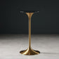 Pedestal Bar Wine Table Industrial Metal Round Pub Height Dining Table for Coffee Shop 19.7"L x 19.7"W x 41.3"H Black-Gold Without Chairs Clearhalo 'Bar Furniture' 'Bar Tables' 'bar_tables' 'furn' 'furn_bar_tables' 'Furniture' 'furniture_bar_tables' 'Kitchen & Dining Furniture' 5085307