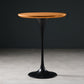 Pedestal Bar Wine Table Industrial Metal Round Pub Height Dining Table for Coffee Shop 27.6"L x 27.6"W x 41.3"H Natural Wood Black Without Chairs Clearhalo 'Bar Furniture' 'Bar Tables' 'bar_tables' 'furn' 'furn_bar_tables' 'Furniture' 'furniture_bar_tables' 'Kitchen & Dining Furniture' 5085317