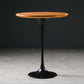 Pedestal Bar Wine Table Industrial Metal Round Pub Height Dining Table for Coffee Shop 31.5"L x 31.5"W x 41.3"H Natural Wood Black Without Chairs Clearhalo 'Bar Furniture' 'Bar Tables' 'bar_tables' 'furn' 'furn_bar_tables' 'Furniture' 'furniture_bar_tables' 'Kitchen & Dining Furniture' 5085318