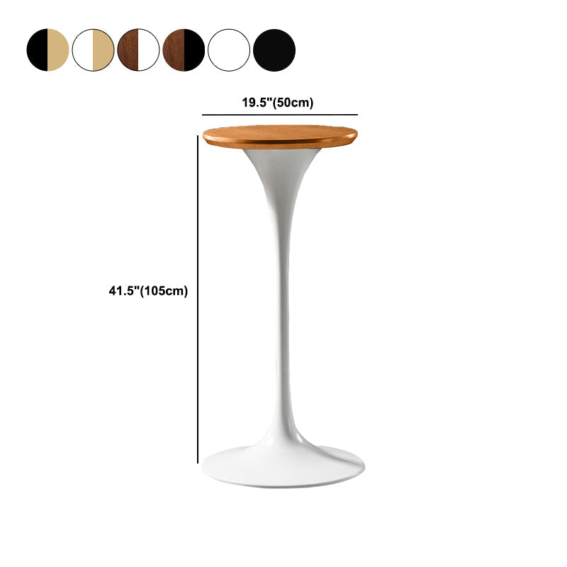 Pedestal Bar Wine Table Industrial Metal Round Pub Height Dining Table for Coffee Shop Clearhalo 'Bar Furniture' 'Bar Tables' 'bar_tables' 'furn' 'furn_bar_tables' 'Furniture' 'furniture_bar_tables' 'Kitchen & Dining Furniture' 5085319