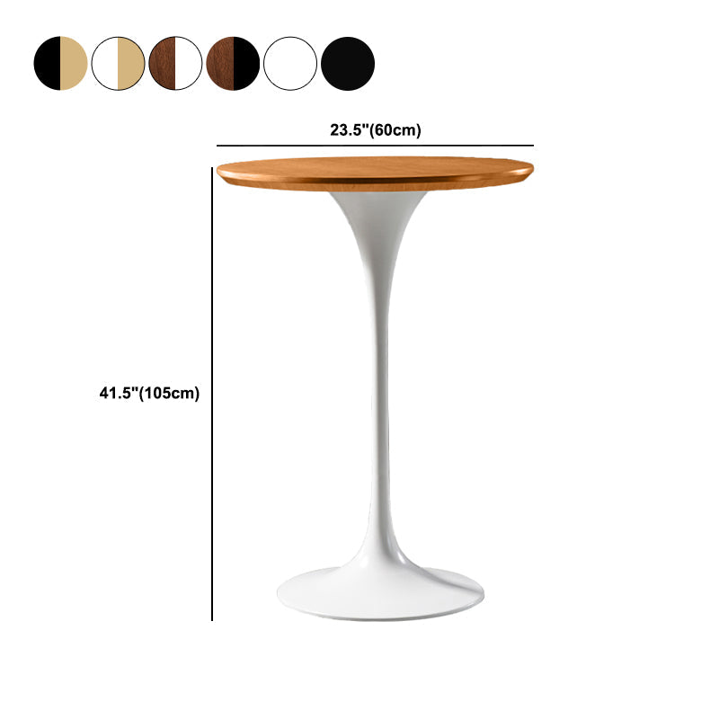 Pedestal Bar Wine Table Industrial Metal Round Pub Height Dining Table for Coffee Shop Clearhalo 'Bar Furniture' 'Bar Tables' 'bar_tables' 'furn' 'furn_bar_tables' 'Furniture' 'furniture_bar_tables' 'Kitchen & Dining Furniture' 5085320