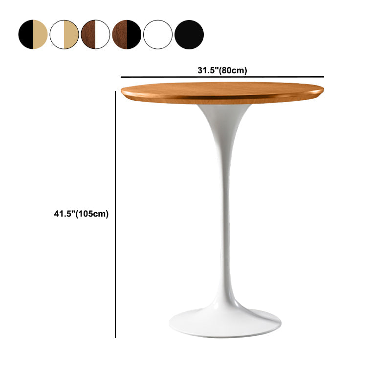 Pedestal Bar Wine Table Industrial Metal Round Pub Height Dining Table for Coffee Shop Clearhalo 'Bar Furniture' 'Bar Tables' 'bar_tables' 'furn' 'furn_bar_tables' 'Furniture' 'furniture_bar_tables' 'Kitchen & Dining Furniture' 5085322