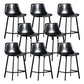 Scandinavian Footrest Reception Stool Matte Finish Faux Leather Barstool Gloss Black Set of 8 Counter Stool(26"H) Clearhalo 'Bar Furniture' 'Bar Stools' 'bar_stools' 'Furniture' 'furniture_bar_stools' 'Kitchen & Dining Furniture' 5085358