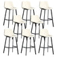 Scandinavian Footrest Reception Stool Matte Finish Faux Leather Barstool White Set of 8 Bar Stool(30"H) Clearhalo 'Bar Furniture' 'Bar Stools' 'bar_stools' 'Furniture' 'furniture_bar_stools' 'Kitchen & Dining Furniture' 5085373