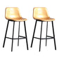 Scandinavian Footrest Reception Stool Matte Finish Faux Leather Barstool Yellow Set of 2 Bar Stool(30"H) Clearhalo 'Bar Furniture' 'Bar Stools' 'bar_stools' 'Furniture' 'furniture_bar_stools' 'Kitchen & Dining Furniture' 5085378