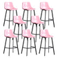 Scandinavian Footrest Reception Stool Matte Finish Faux Leather Barstool Pink Set of 8 Bar Stool(30"H) Clearhalo 'Bar Furniture' 'Bar Stools' 'bar_stools' 'Furniture' 'furniture_bar_stools' 'Kitchen & Dining Furniture' 5085401