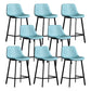 Scandinavian Footrest Reception Stool Matte Finish Faux Leather Barstool Light Blue Set of 8 Counter Stool(26"H) Clearhalo 'Bar Furniture' 'Bar Stools' 'bar_stools' 'Furniture' 'furniture_bar_stools' 'Kitchen & Dining Furniture' 5085417