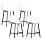 Scandinavian Footrest Reception Stool Matte Finish Faux Leather Barstool Gloss White Set of 4 Counter Stool(26"H) Clearhalo 'Bar Furniture' 'Bar Stools' 'bar_stools' 'Furniture' 'furniture_bar_stools' 'Kitchen & Dining Furniture' 5085423