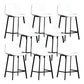 Scandinavian Footrest Reception Stool Matte Finish Faux Leather Barstool Gloss White Set of 8 Counter Stool(26"H) Clearhalo 'Bar Furniture' 'Bar Stools' 'bar_stools' 'Furniture' 'furniture_bar_stools' 'Kitchen & Dining Furniture' 5085425