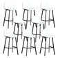 Scandinavian Footrest Reception Stool Matte Finish Faux Leather Barstool Gloss White Set of 8 Bar Stool(30"H) Clearhalo 'Bar Furniture' 'Bar Stools' 'bar_stools' 'Furniture' 'furniture_bar_stools' 'Kitchen & Dining Furniture' 5085445