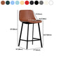 Scandinavian Footrest Reception Stool Matte Finish Faux Leather Barstool Clearhalo 'Bar Furniture' 'Bar Stools' 'bar_stools' 'Furniture' 'furniture_bar_stools' 'Kitchen & Dining Furniture' 5085446