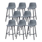 Modern Footrest Coffee Shop Stool Matte Finish Upholstered Bar Stools Grey 8 Piece Set Clearhalo 'Bar Furniture' 'Bar Stools' 'bar_stools' 'furn' 'furn_bar_stools' 'Furniture' 'furniture_bar_stools' 'Kitchen & Dining Furniture' 5085615